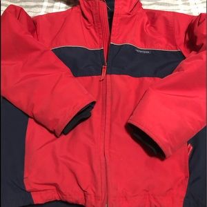 Lands End Boys Fleece lined hooded Jacket